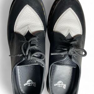 Dr Martens 3 Hole 1461 Amore Black White Milled Nappa Doc Shoes